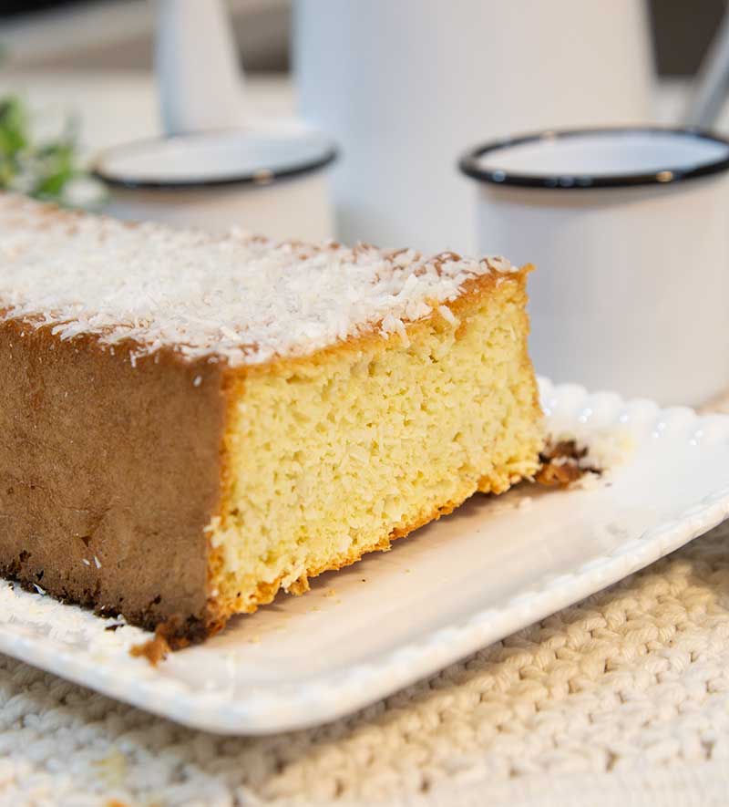 Bolo de Coco Zero Açúcar: Sem Glúten e Sem Lactose 5 bolo de coco