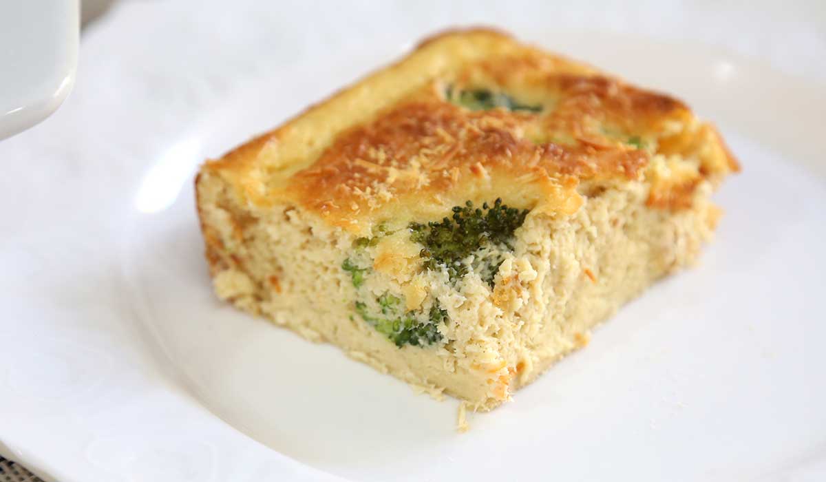 Aprenda a Fazer: Torta Fofinha de Liquidificador com Frango e Brócolis 6 torta fofinha de liquidificador