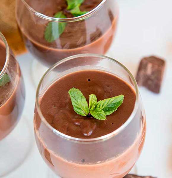 pudim fit de chocolate