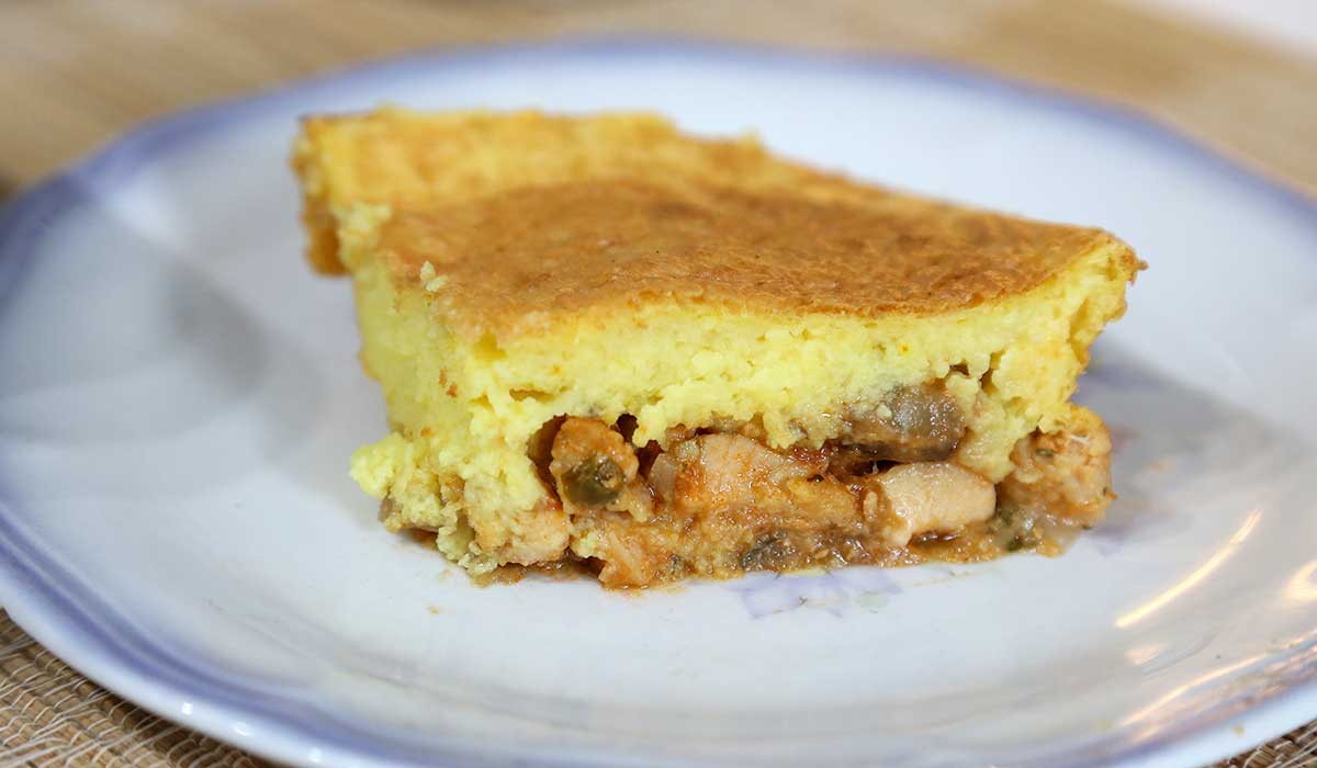 Receita Fácil de Torta de Frango de Liquidificador 1 Torta de Frango de Liquidificador