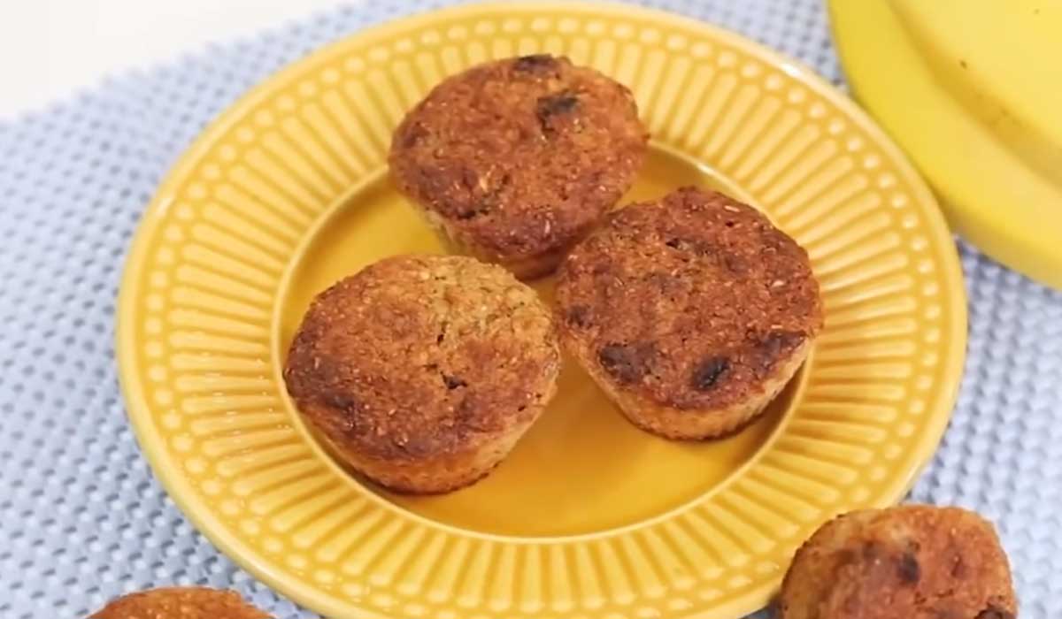 bolinho de banana com aveia