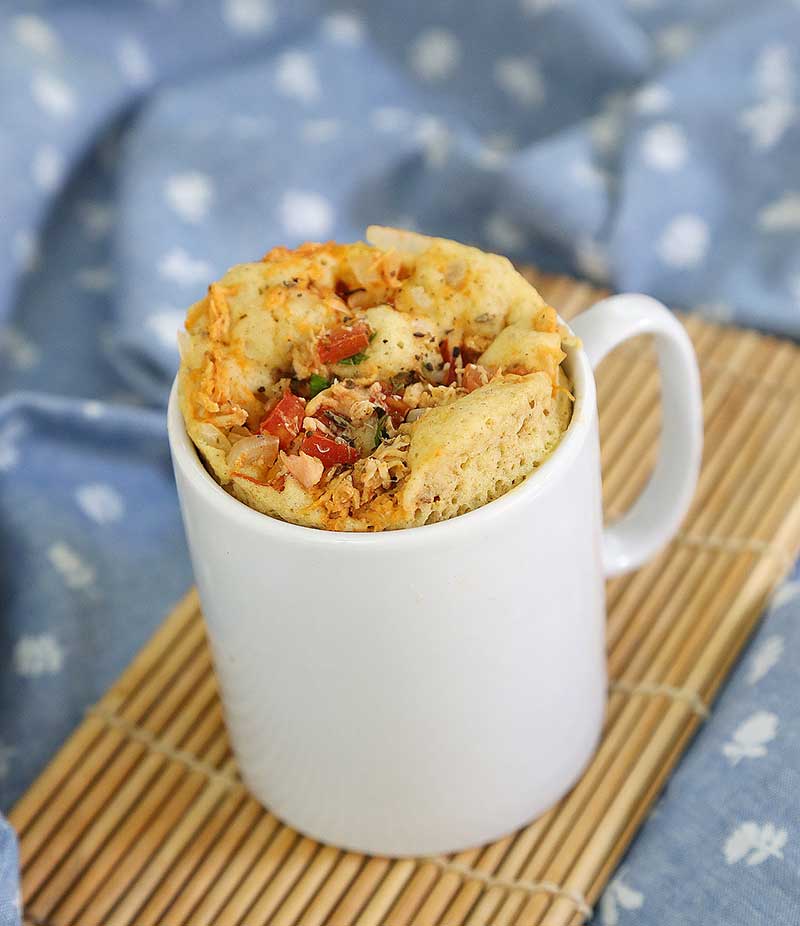 torta de frango de caneca