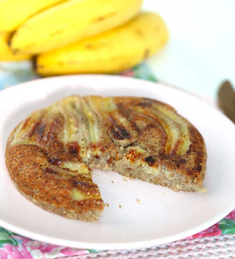 bolo de banana na frigideira