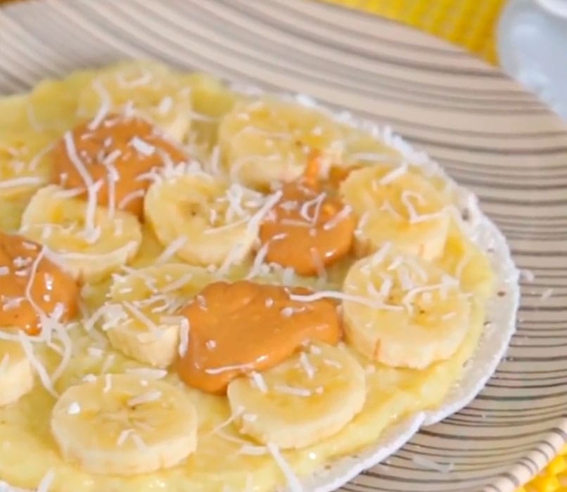 tapioca com creme de baunilha