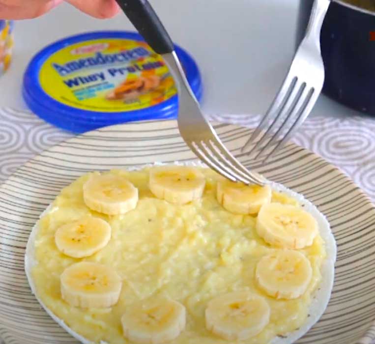 tapioca com creme de baunilha