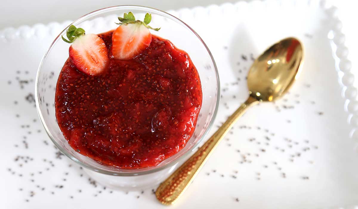 geleia de morango com chia
