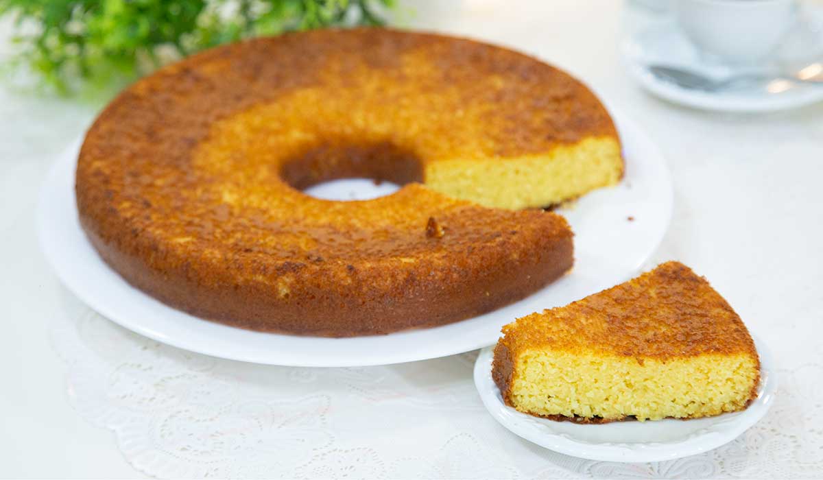 bolo de fubá molhadinho