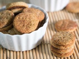 biscoito de banana, aveia e mel