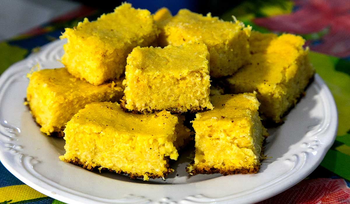 bolo pamonha de milho verde