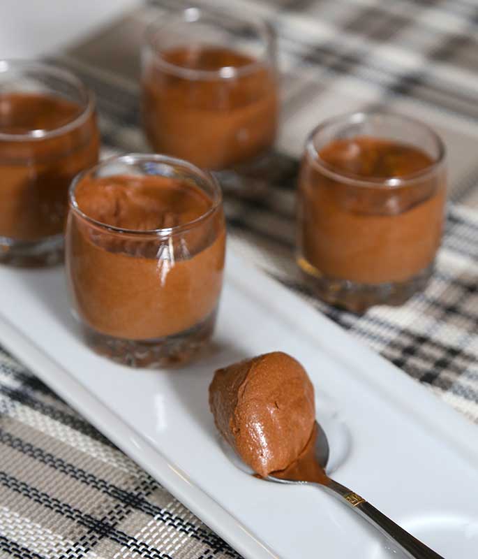 mousse de chocolate com 3 ingredientes