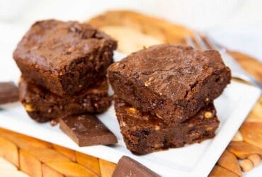 Brownie Fit Molhadinho: Sem Ovo e Sem Trigo 9 brownie fit molhadinho