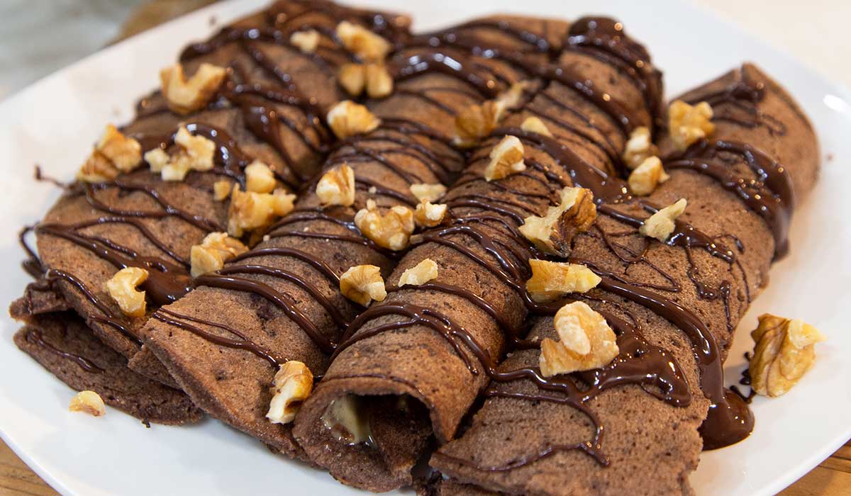 panqueca de chocolate