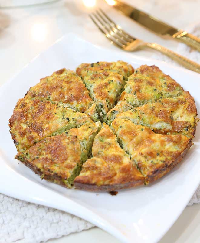torta de brócolis fácil e saudável