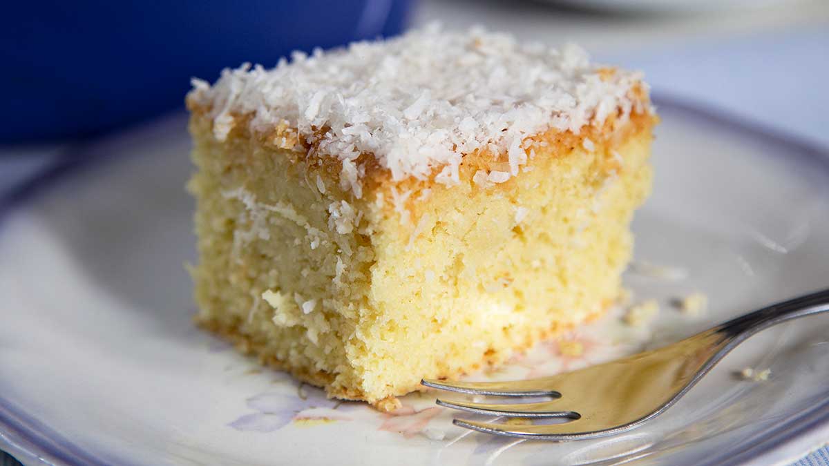 bolo de coco molhadinho
