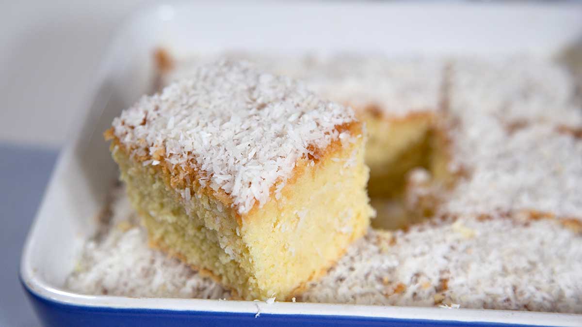 bolo de coco molhadinho