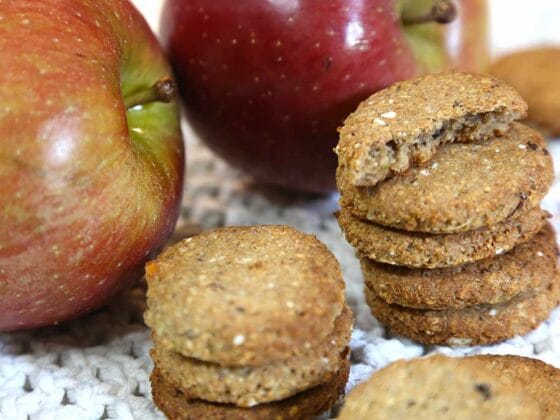 biscoitos de maçã e aveia