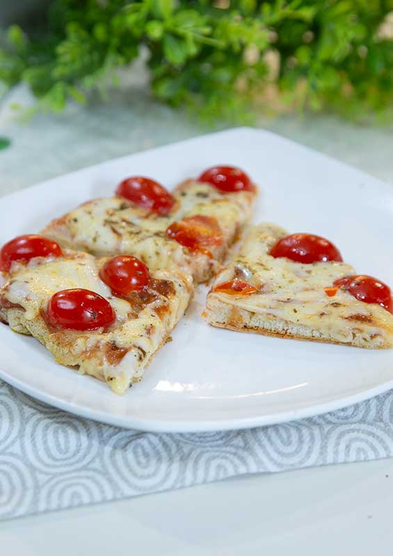 pizza de aveia de frigideira