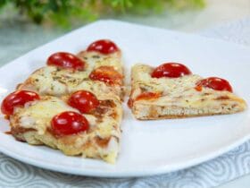 pizza de aveia de frigideira