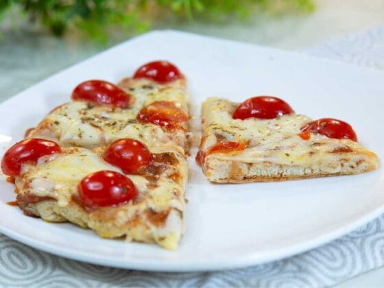 pizza de aveia de frigideira