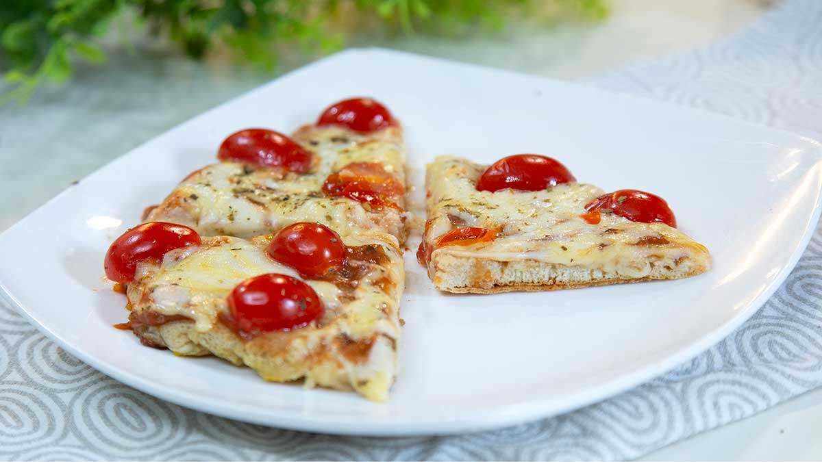 pizza de aveia de frigideira