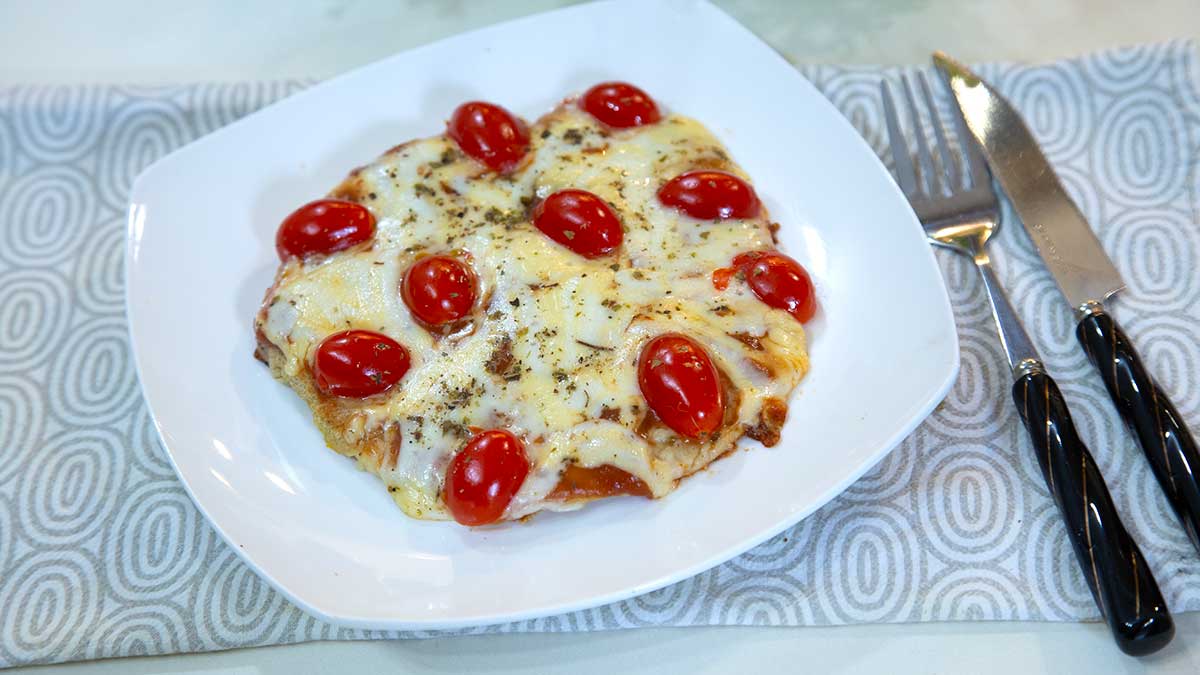 pizza de aveia de frigideira