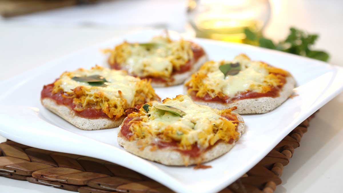 pizza de aveia com iogurte