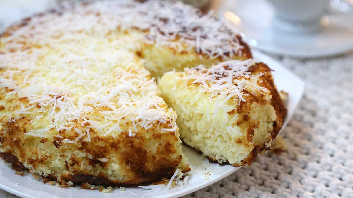 bolo de coco low carb