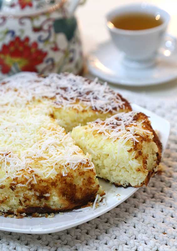 bolo de coco low carb