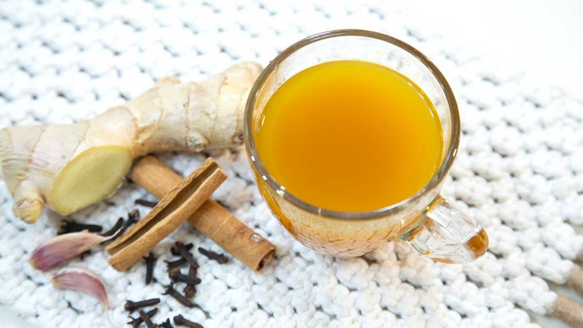 chá caseiro para gripe