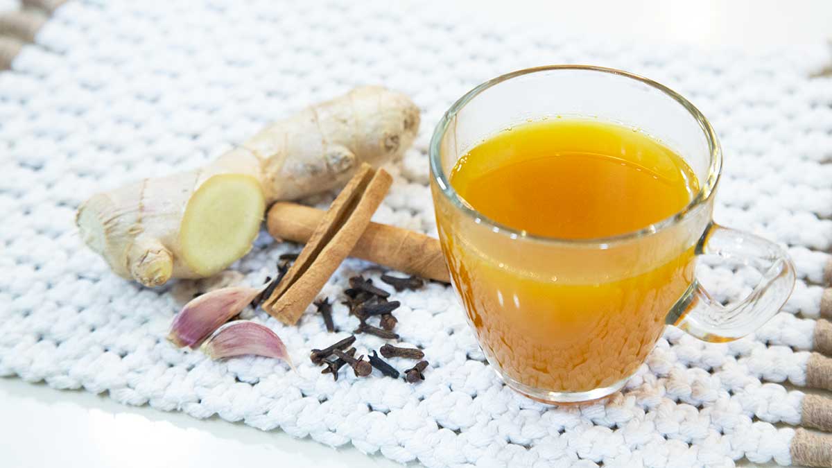 chá caseiro para gripe