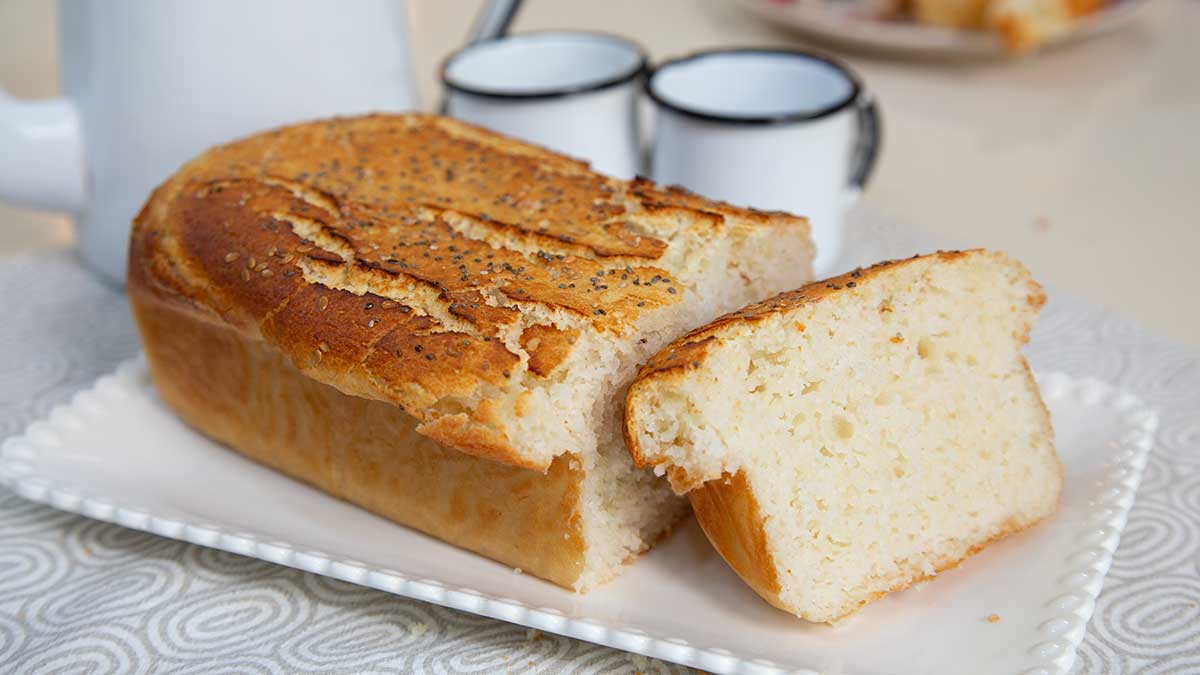pão fofinho sem trigo sem leite e sem ovo