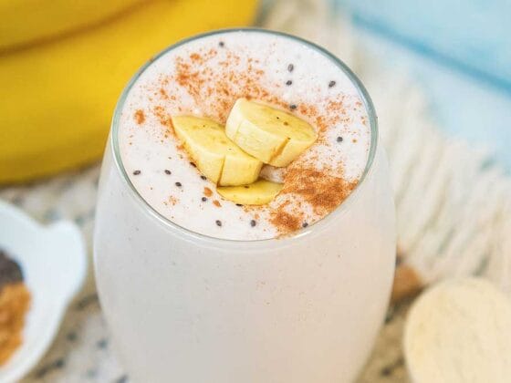 smoothie que sacia a fome