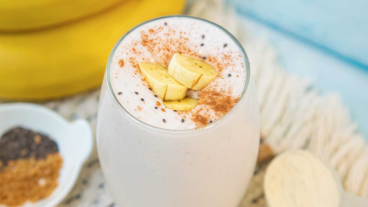 smoothie que sacia a fome