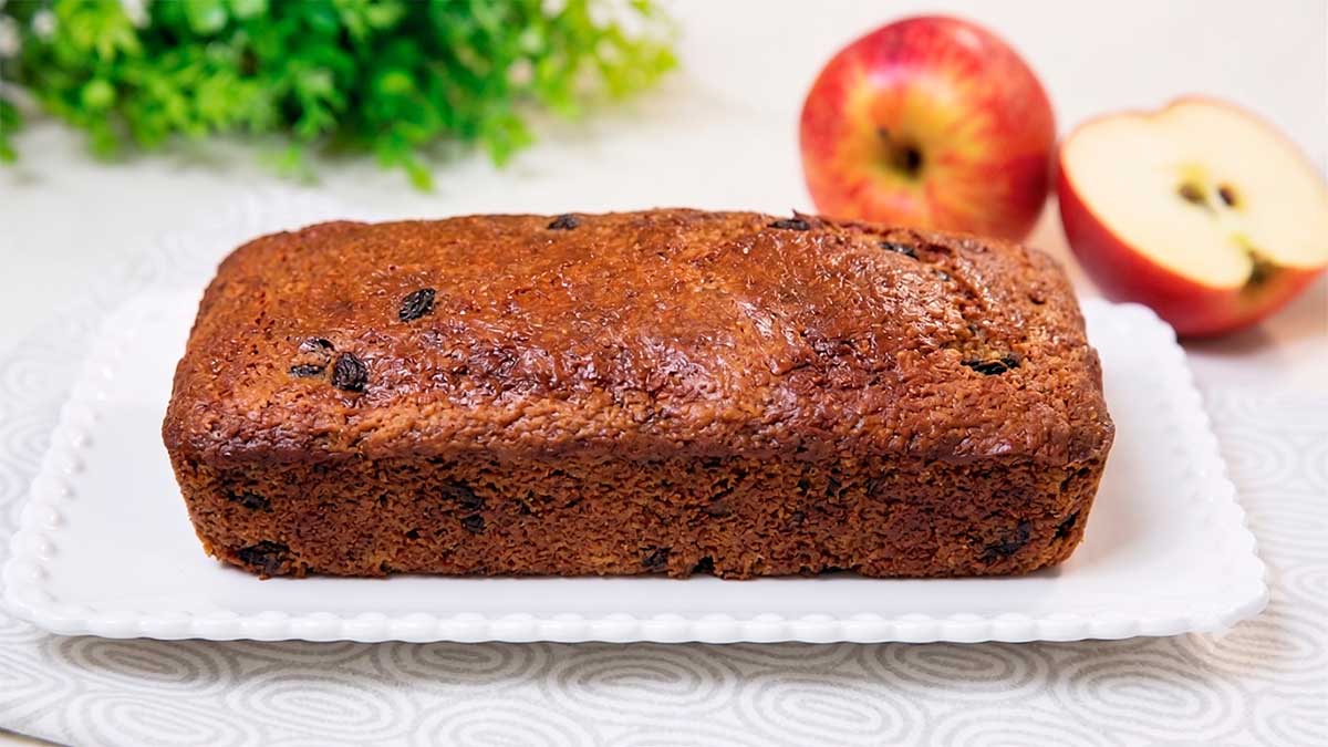 bolo de maçã integral
