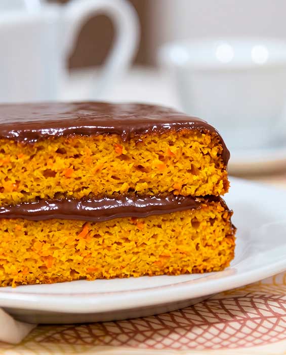 Bolo de Cenoura Fofinho Sem Glúten e Sem Lactose 6 bolo de cenoura fofinho