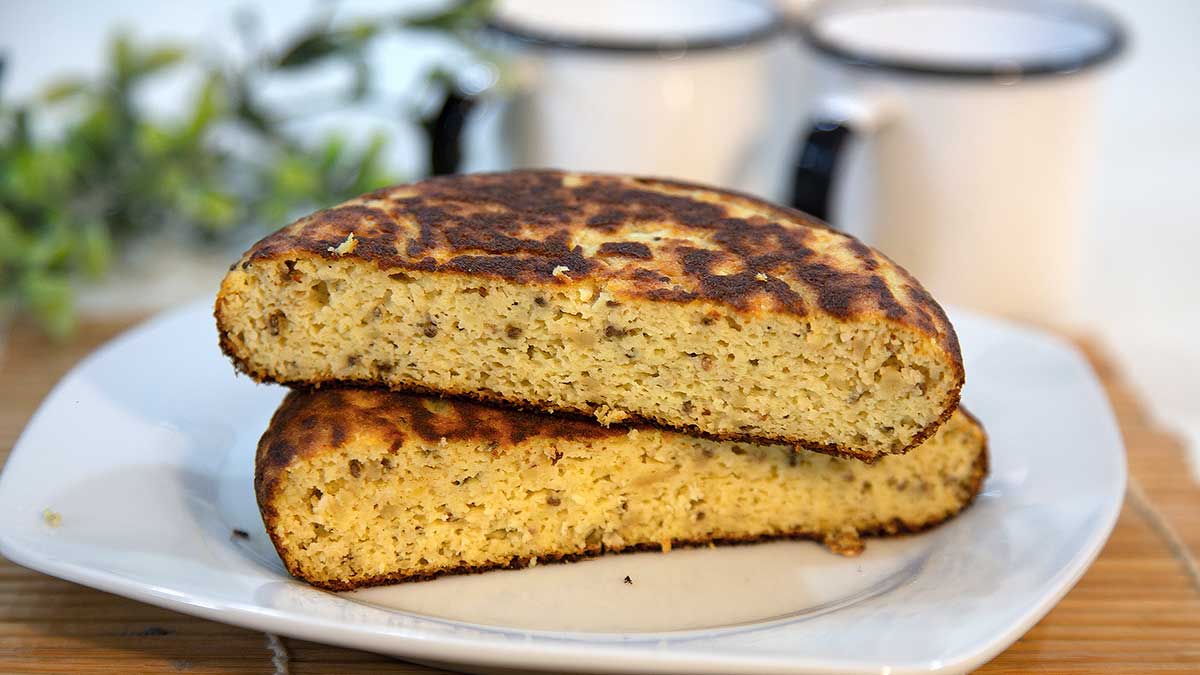 Pão Sem Trigo e Sem Leite em 5 Minutos