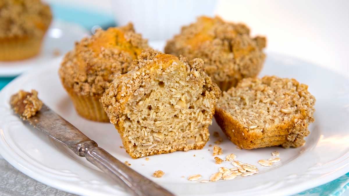 Receita Fácil de Bolinho de Aveia Fofinho
