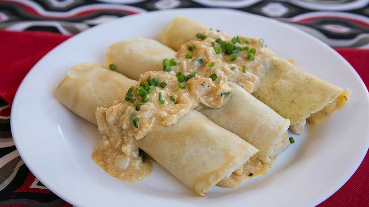 Panqueca com Estrogonofe de Frango Cremoso 1 Panqueca com Estrogonofe de Frango Cremoso