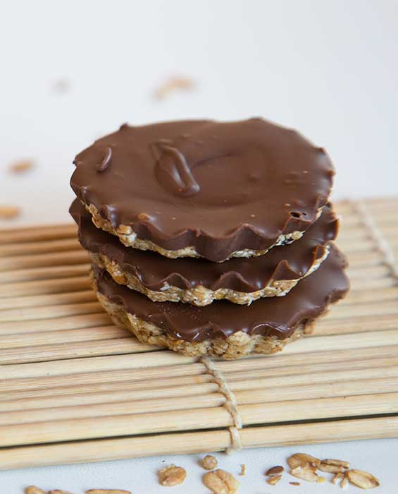 biscoito crocante com chocolate