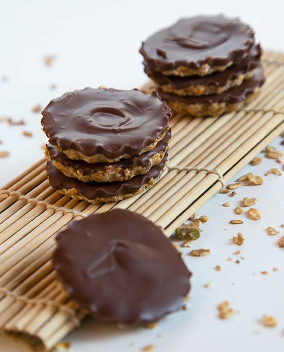 biscoito crocante com chocolate