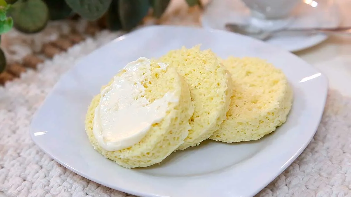 Pãozinho Sem Farinha Low Carb:Pronto em 2 Minutos