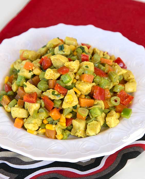 Frango em Cubos com Legumes: Almoço Saudável e Prático 5 frango em cubos